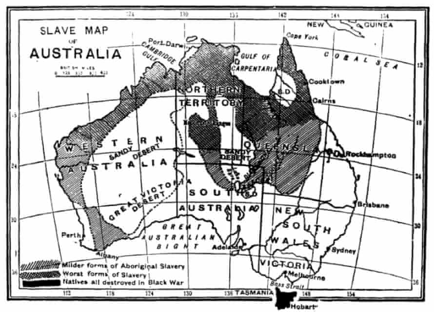 In 1891 a ‘Slave Map of Modern Australia’ was printed in the British Anti-Slavery Reporter.