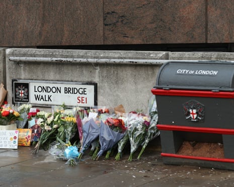Floral tributes for victims of Friday’s London Bridge attack