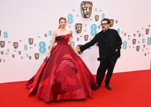 Haley Bennett and Joe Wright, whose Cyrano is up for outstanding British film.