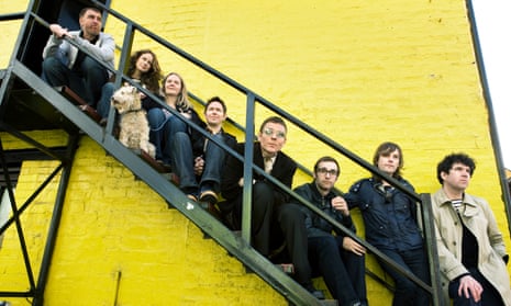 Wall of fame … Belle and Sebastian in 2010. 