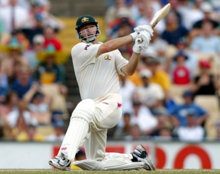 Steve Waugh hits the ball and is caught out for 80 runs in his last Test match against India.