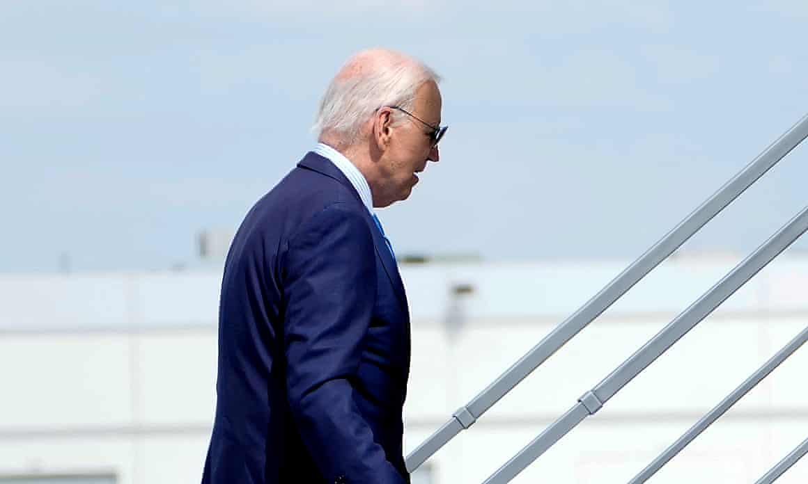 Joe Biden boards Air Force One in Las Vegas, Nevada