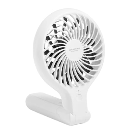 John Lewis ANYDAY John Lewis handheld & Foldable Desk Fan, 4 inch in White