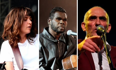 Australia musicians Courtney Barnett, Gurrumul Yunupingu, and Paul Kelly