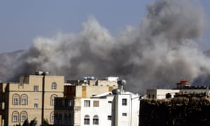 Coalition airstrikes target an army academy in Sana�'a