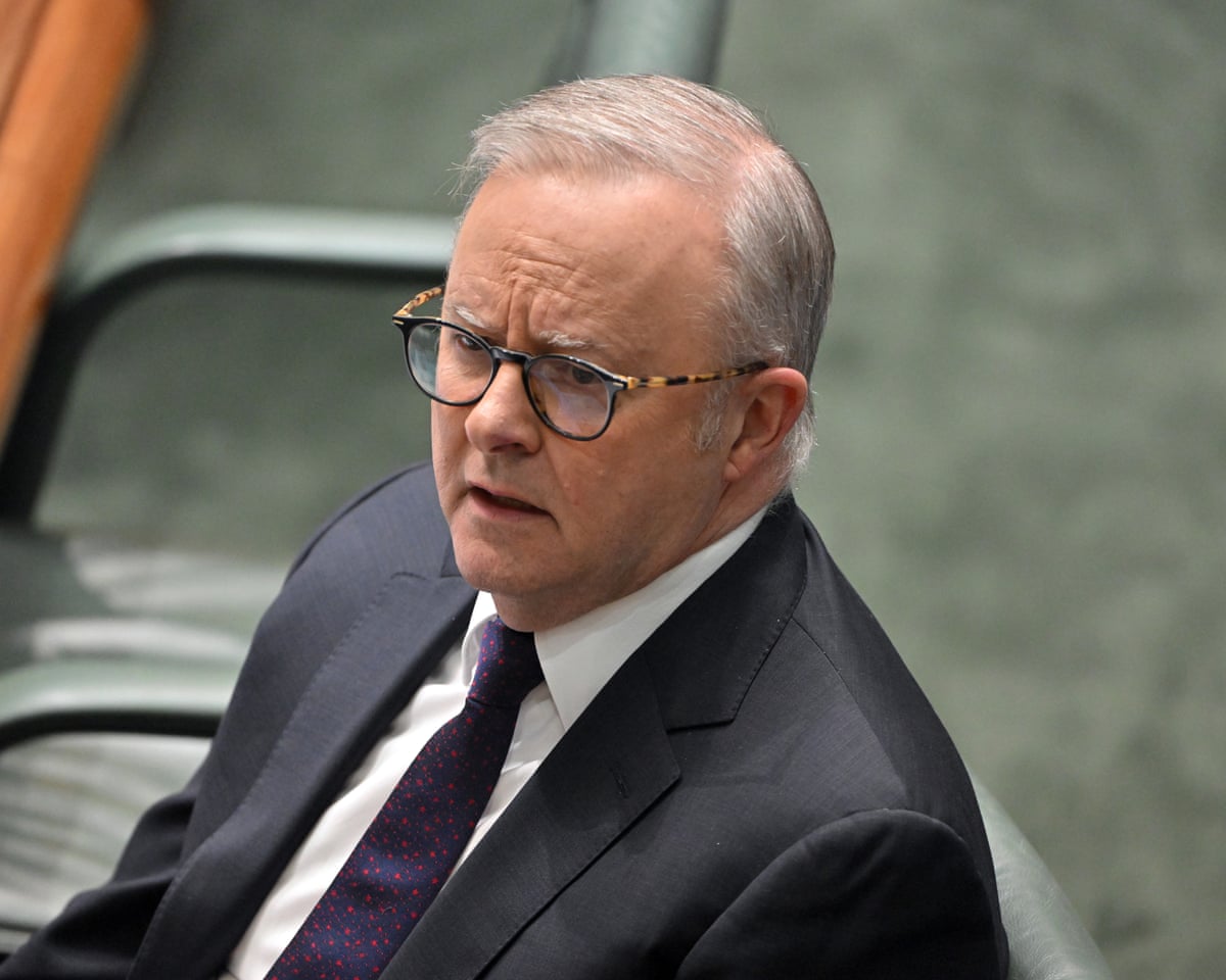 Prime minister Anthony Albanese in the House of Representatives