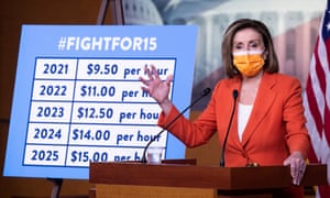 Pelosi at her news conference on Capitol Hill.