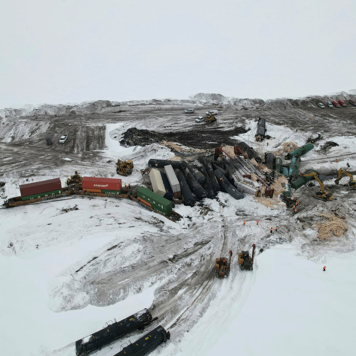 Train carrying hazardous materials derails in North Dakota | US news | The Guardian