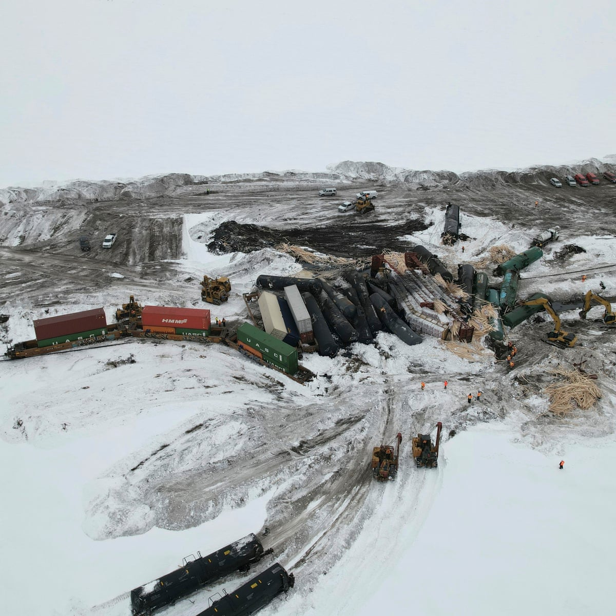 Train carrying hazardous materials derails in North Dakota | US news | The  Guardian