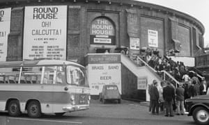 People queuing outside the Roundhouse, 1970