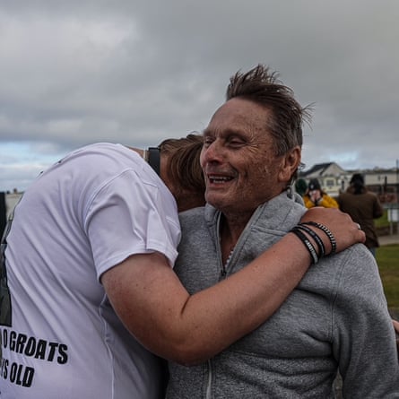 Marcus with his father at John o’Groats.