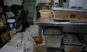 Food preparation area at King’s Peri Peri Chicken