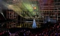 Hannah Waddingham hosting the Olivier awards 2024 at the Royal Albert Hall.