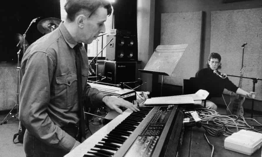 John Cale and Lou Reed in 1998 at work on what became Songs for Drella.