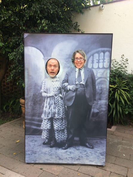 Justine Larbalestier and Scott Westerfeld at the Frida Kahlo museum in Mexico City, in 2015.
