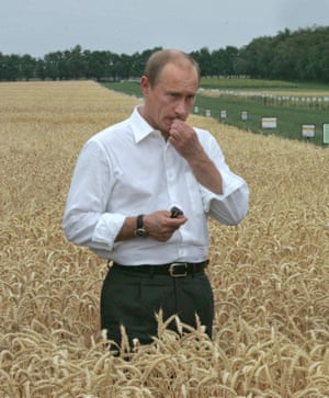 June 2007: Putin crosses a field during his visit to an agriculture exhibition in Rostov-on-Don