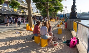 Artificial Beach next to The National Theatre, Southbank, London