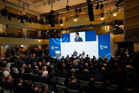 Marco Rubio delivering his speech at the conference