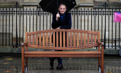 Mark Radcliffe and bench