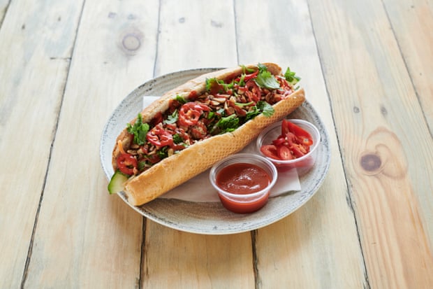 Beef banh mi, served by Zest by Hanoi Kitchen, at Shelter Hall, Brighton.