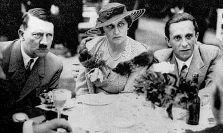 ‘They were both very nice to me’ ... Goebbels and his wife Magda with Hitler
