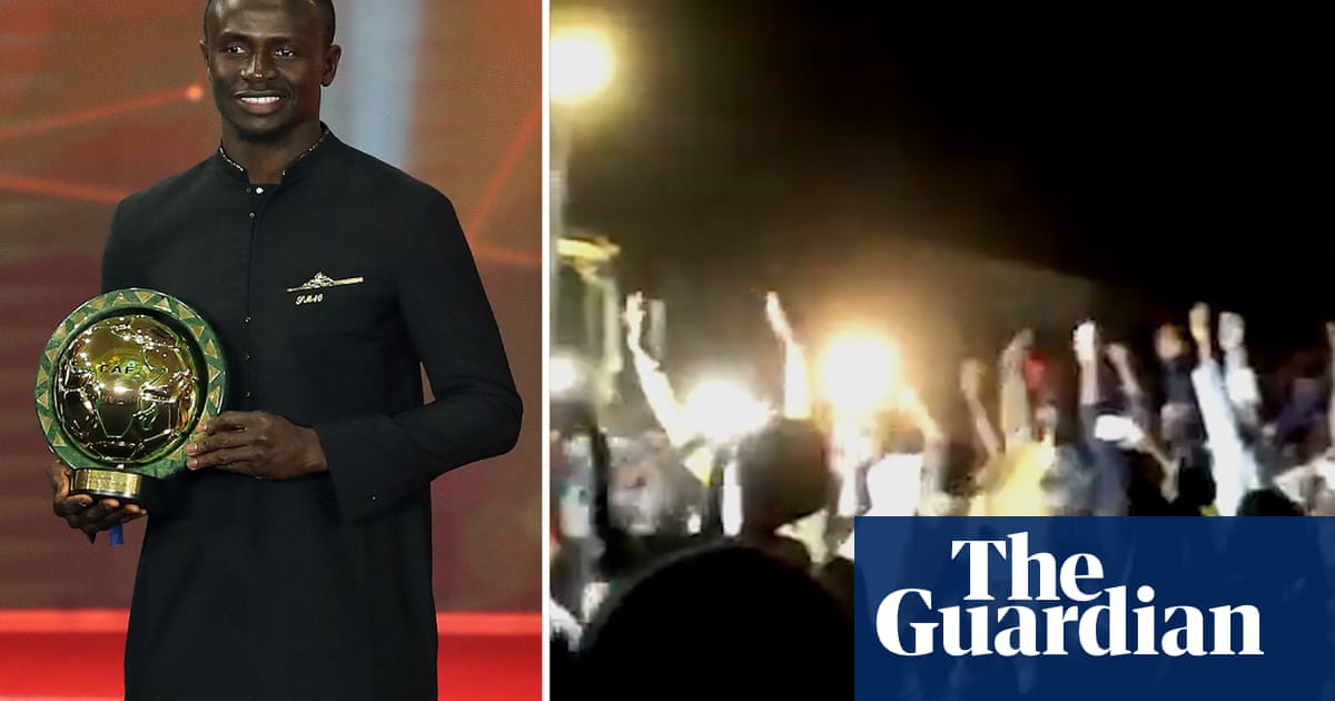 Sadio Manés home village celebrates wildly as star named African Footballer of the Year – video