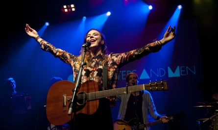 Nanna Bryndís Hilmarsdóttir performs with Of Monsters and Men in 2012.