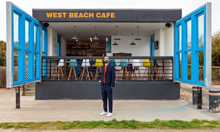 Architect Asif Khan at West Beach Cafe in Littlehampton
