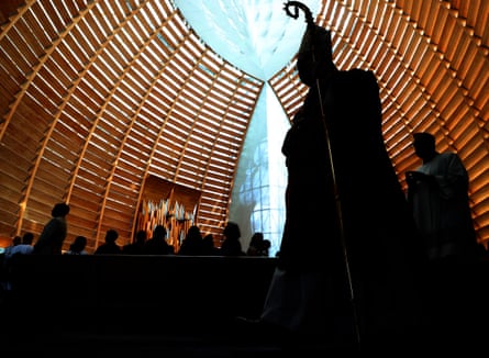 Inside the Cathedral of Christ the Light during Easter mass, in Oakland, California.