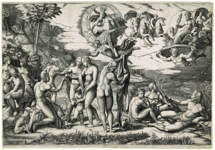 The Judgment of Paris by Marcantonio Raimondi (after Raphael).