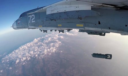 Russian bomber during a combat flight over Latakia last week.