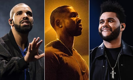 Drake, Trevante Rhodes in Moonlight and The Weeknd.