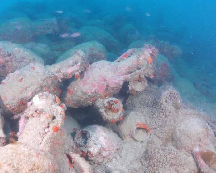 シチリア沖でアンフォラ約500個を積んだローマ船の沈没船を発見