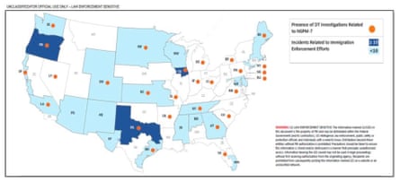 Map from an internal November FBI report
