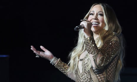 Mariah Carey performing in Dubai.