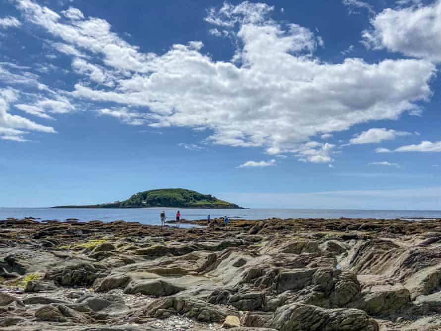 Shoreline and water's edge view, near Looe estuary, Cornwall