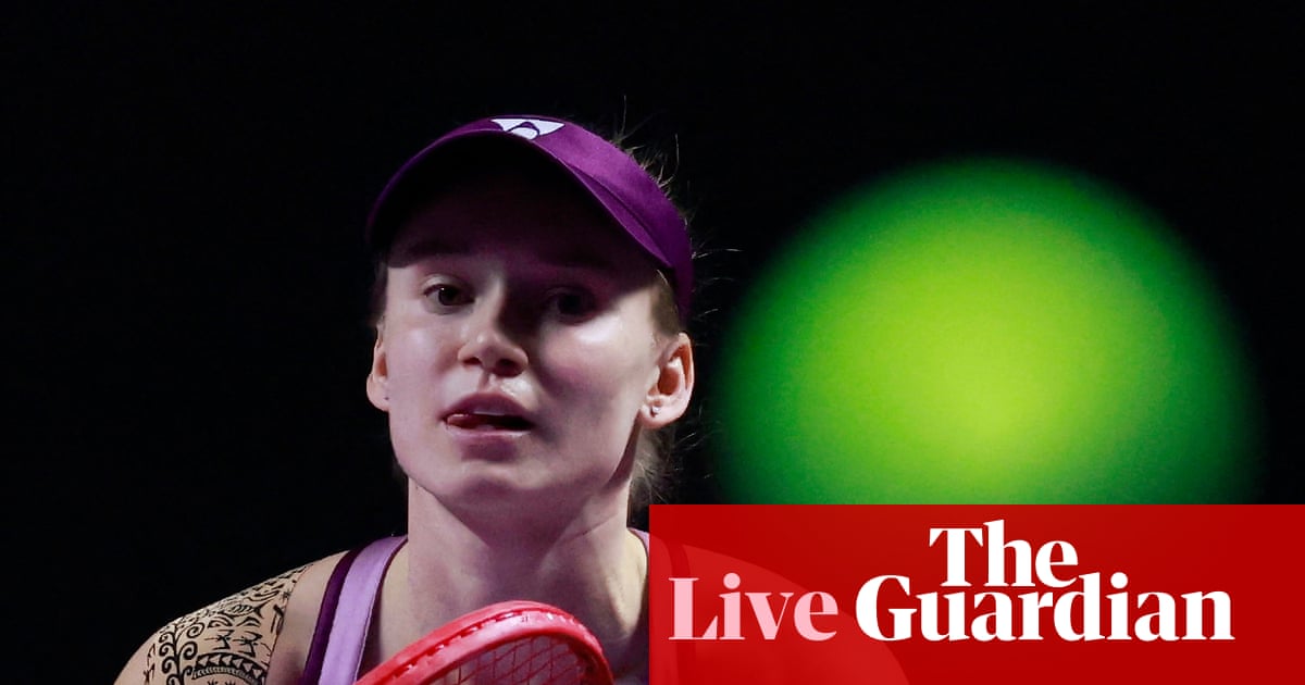 WTA Finals tennis: Jessica Pegula v Elena Rybakina in semi-finals – live