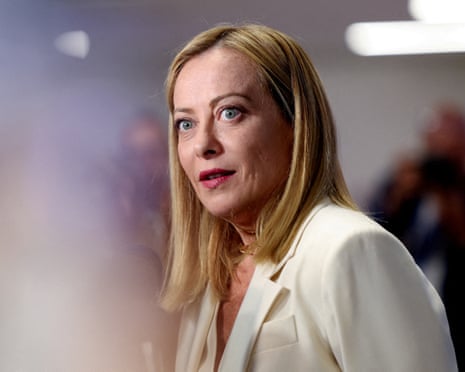 Italian prime minister Giorgia Meloni