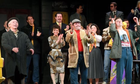 Paul Whitehouse as Grandad, Tom Bennett as Del Boy and Ryan Hutton as Rodney at the opening night of Only Fools and Horses The Musical.