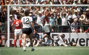 Scoring the winner against England in the quarter final at the 1970 World Cup.