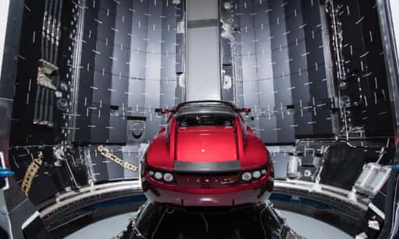 SpaceX's Falcon heavy rocket is set to launch carrying the Tesla Roadster