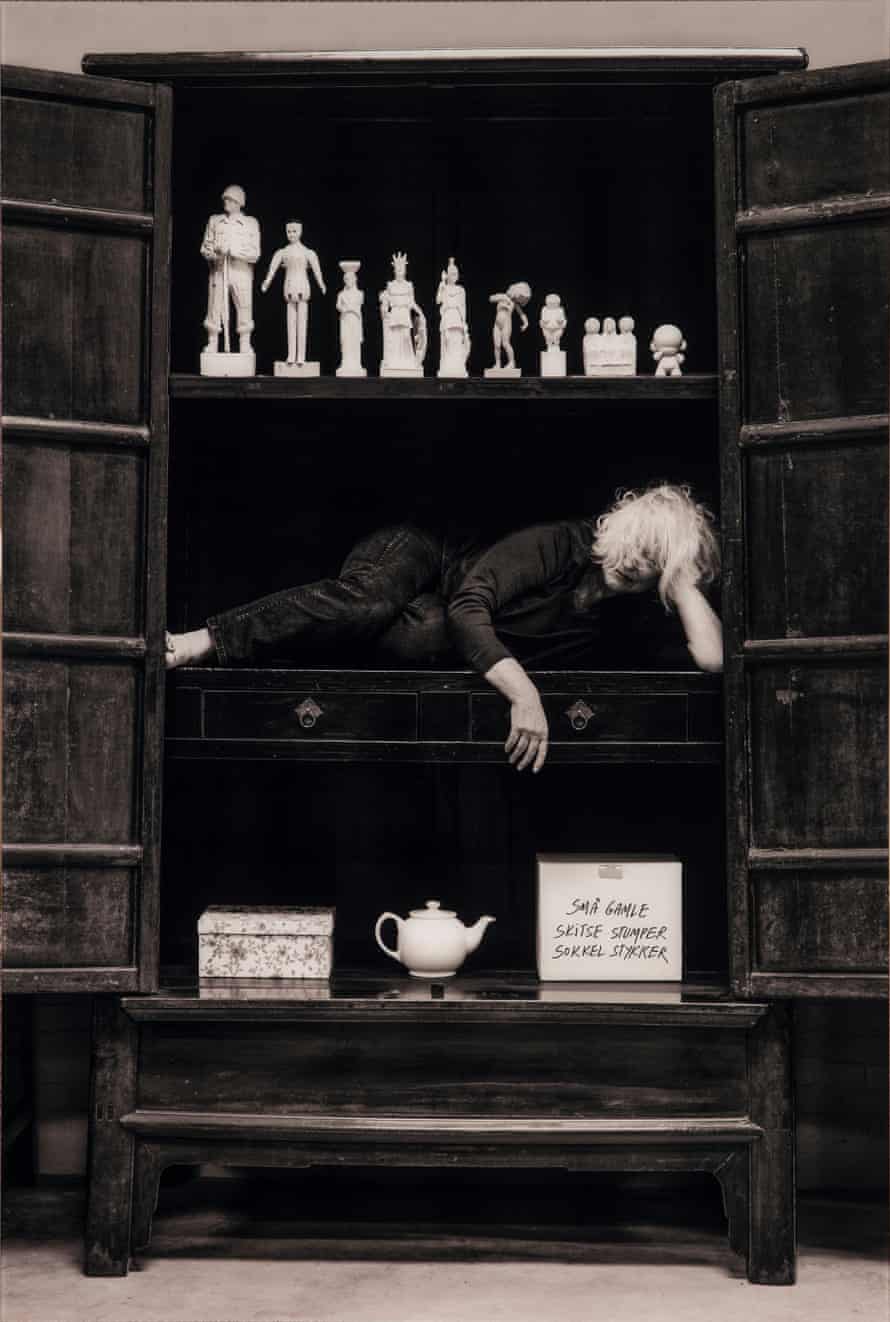 Kirsten Justesen’s Portrait in Cabinet with Collection, 2013.