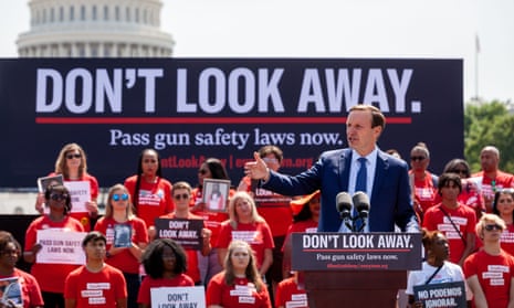 Senator Chris Murphy speaks at a protest against gun violence in Washington DC on 8 June. 