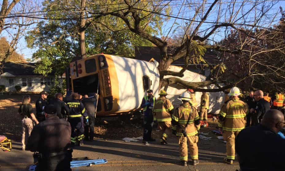 Officers were interviewing the driver of a Tennessee school bus that crashed, killing 6, to determine what happened.