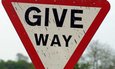 A give way sign