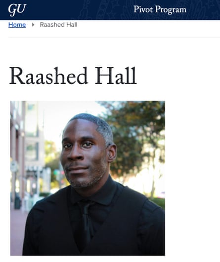 Raashed Hall on the Pivot program’s website