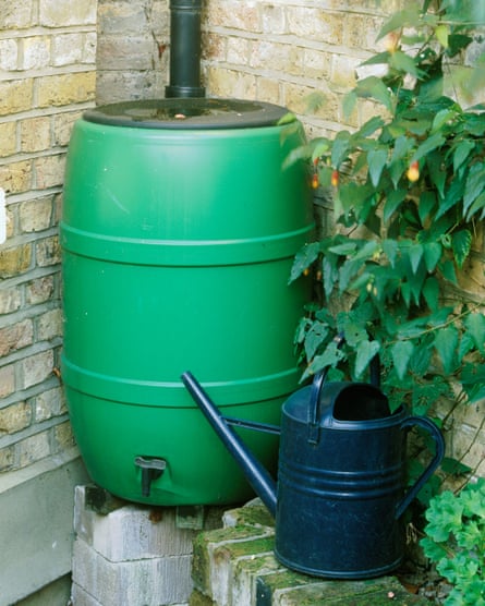 Water butts help keep the garden green and save on water bills.