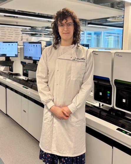 Devon Buchanan in a lab coat