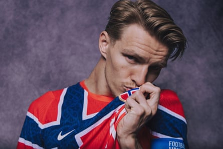 Martin Ødegaard poses for a portrait before the World Cup