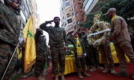 The funeral of Hezbollah senior leader Ibrahim Aqil and Hezbollah member Mahmoud Hamad is being held in Beirut, Lebanon.